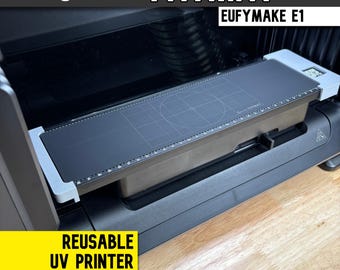 EufyMake E1 Jig Size FatMat - Samcraft Reusable Silicone Mini Bed Mat for Jig Alignment System - Built-In Grid, Made in USA