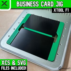 xTool F1 Business Card Laser Jig: Metal Cards, XCS & SVG Files