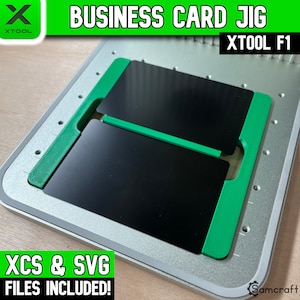 Gabarit de carte de visite xTool F1, Gabarit laser fibre xTool, Gabarit laser, Gabarit laser, Gabarit fibre optique, Fichier XCS, Luminaire laser F1, Samcraft