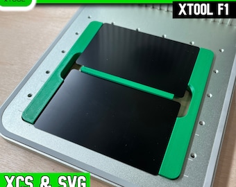 xTool F1 Business Card Laser Jig: Metal Cards, XCS & SVG Files