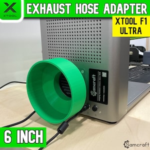Adaptador de manguera de escape xTool F1 Ultra de 6 pulgadas, modificador de manguera de escape, adaptador de tubo de escape, manguera de escape xTool, extracción de humos, purificador de aire