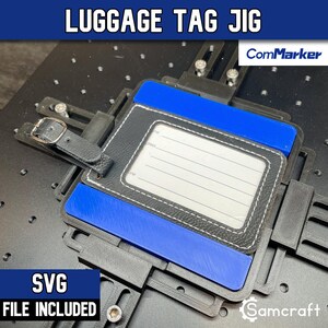 Bagagelabelmal voor ComMarker-lasers | Lasergegraveerde kunstleren bagagelabels | Gemaakt in de VS door Samcraft