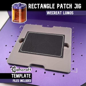 WeCreat Lumos Rectangle Patch Jig - Engraving Tool for Rectangle Leather Patches by Samcraft