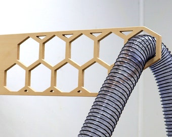 CNC Dust Collection Hose Bracket Project Plan & Cut Files - Instant Download (svg, dxf, eps, pdf) Shapeoko X Carve Onefinity CNC Woodworking