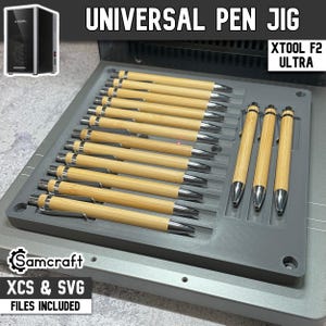 Samcraft xTool F2 Ultra Pen Jig - Engraving Tool for Up to 15 Pens, Laser Accessory