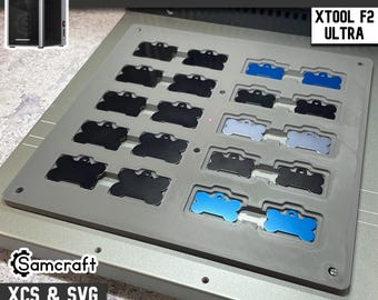 Plantilla para etiquetas de hueso para mascotas xTool F2 Ultra: accesorio de grabado láser