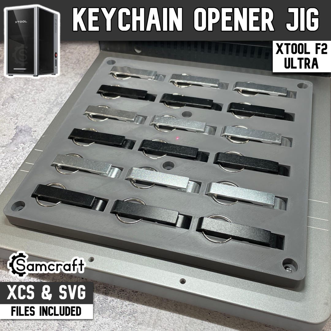 Xtool Key Ring Xtool F2 Ultra Keychain Bottle Opener Jig: Laser Engraving Accessory - Etsy