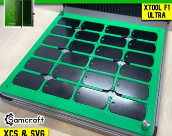 xTool F1 Ultra Military Dog Tag Jig, xTool Fiber Laser Jig, xTool F1 Ultra Jig, Fiber Jig, XCS File, F1 Ultra Jig, Samcraft
