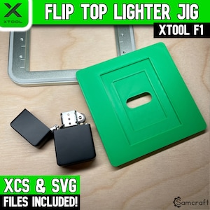 xTool F1 Flip Top Lighter Jig, xTool Fiber Laser Jig, Laserschablone, XCS, Zippo Lighter Jig, Samcraft