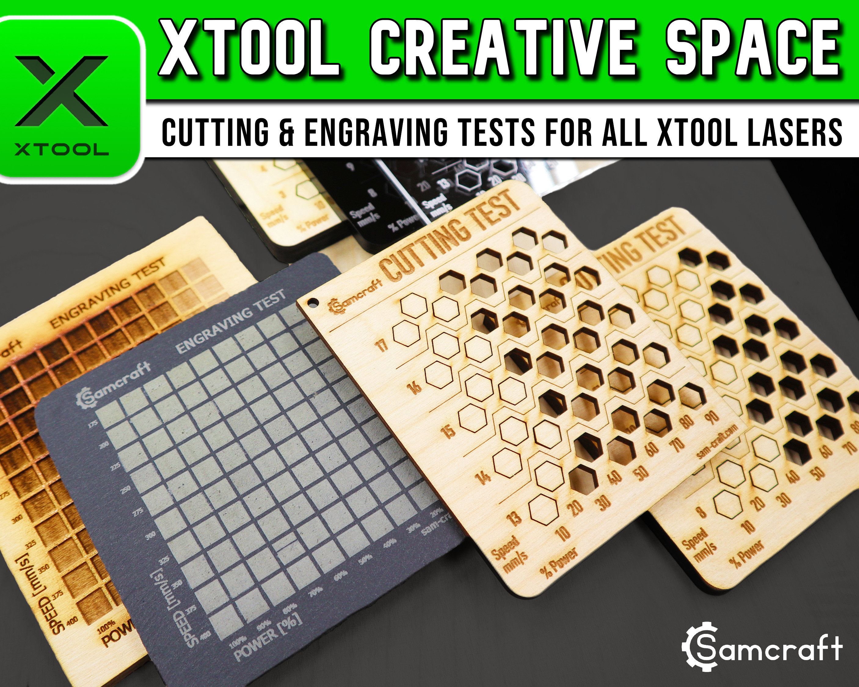 Xtool Creative Space Test File, Xtool P2, D1, F1, M1, S1, Laser