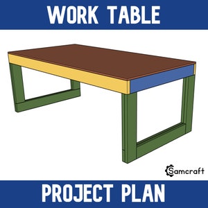 Workbench Plans, Work Table, DIY Table, Woodworking Plan, Construction Lumber, Workshop Project Plan, Tool Bench, Work Bench, Plan Set, DIY