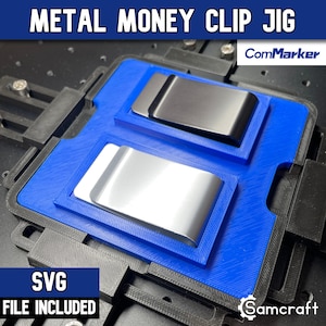 Metalen geldclipmal voor ComMarker-lasers | Lasergegraveerde metalen geldclips | Gemaakt in de VS door Samcraft