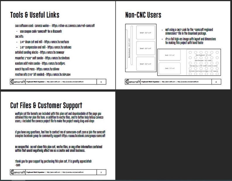 May include: A black and white diagram showing how to build a game board wall organizer. The diagram includes instructions for non-CNC users, using a cut file and a high-resolution image with layout and dimensions for making the project with hand tools.