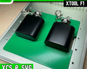 xTool F1 Flask Keychain Laser Jig: JDS Industries Flasks (XCS & SVG File)