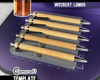 Plantilla para bolígrafo WeCreat Lumos: herramienta de grabado láser con varios bolígrafos
