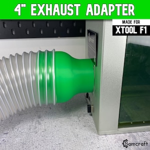xTool F1 排気ホース アダプター、4 インチ排気パイプ モディファイア、煙抽出用 | Samcraft 製