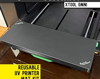 xTool Omni UV Printer Mat Kit - The Samcraft FatMat - Reusable Silicone Print Bed Mat for Standard & Mini Bed - No Residue, Made in USA