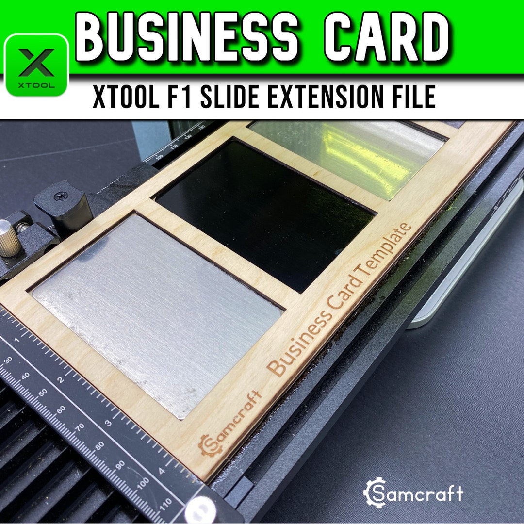 Xtool Business Card File, Xtool F1 Template, Xtool F1 Slide Extension
