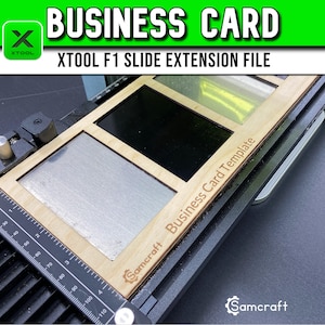 xTool Visitenkarten-Datei, xTool F1 Vorlage, xTool F1 Folien-Erweiterung, Visitenkarte Vorlage, XCS Datei, Lasergravurdatei, Samcraft