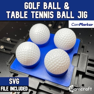 Golf Ball & Tennisball Ball Jig für ComMarker Laser | Hergestellt von Samcraft