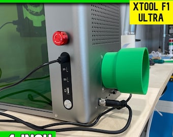 xTool F1 Ultra 4-Inch Exhaust Hose Adapter: Fume Extraction