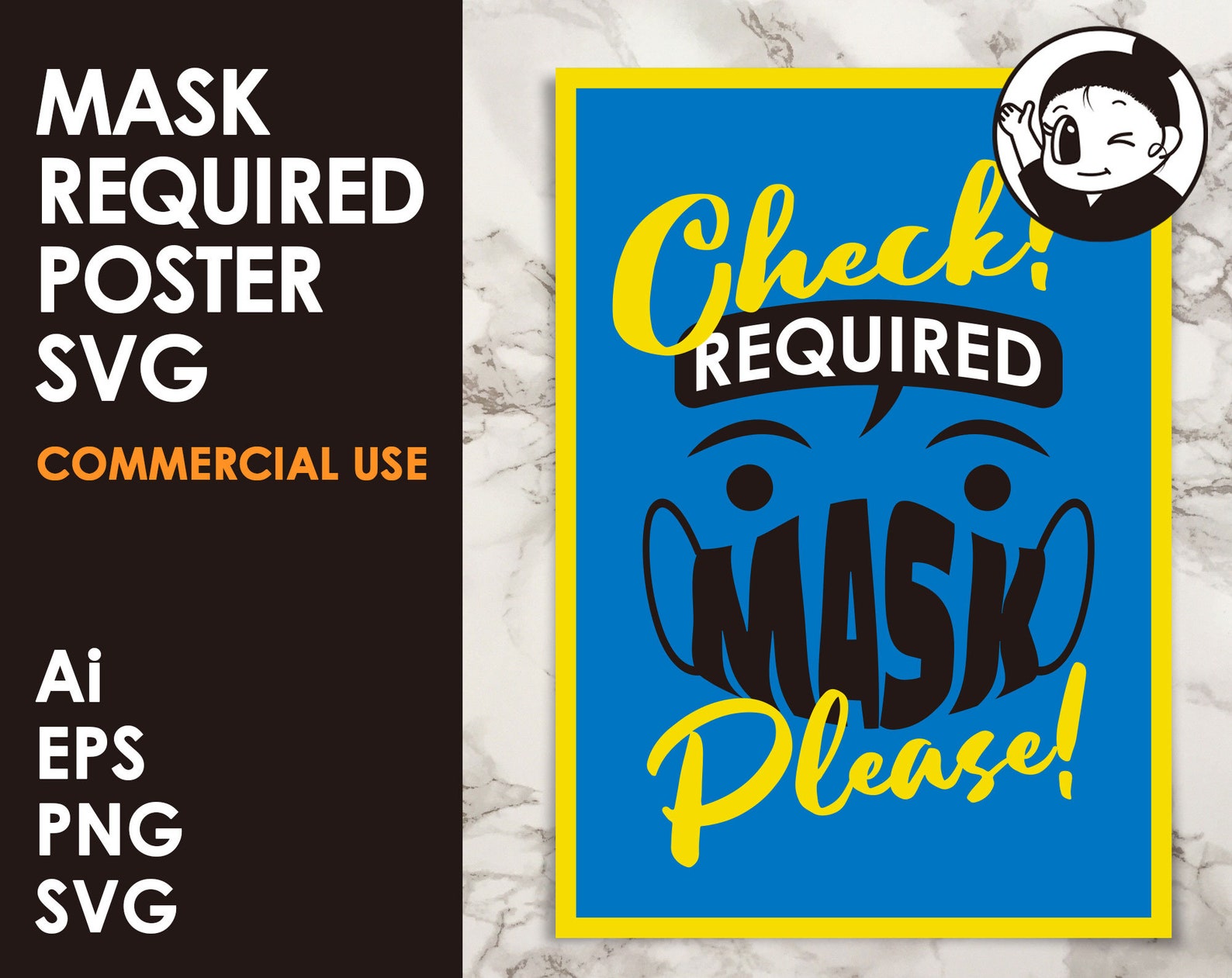 Mask Required Svg, Mask Required Sign Printable, Please Wear a Mask