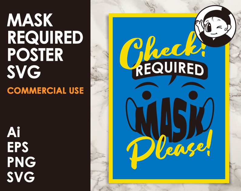 Mask Required Svg, Mask Required Sign Printable, Please Wear a Mask, Mask Required Sticker, Mask