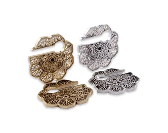 Geometry Flower Brass | Gauges Jewelry | Ear Hangers & Weights | Stretched Ears | 10mm / 00G