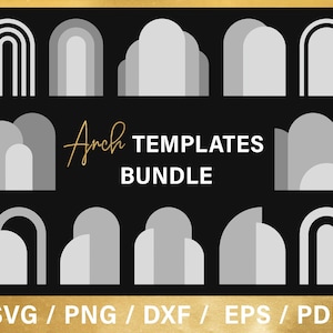 Boho Chiara Arch SVG template, BUNDLE, arch shaker, blank template, double arch, arch rainbow, svg, png, Laser cutting, instant download