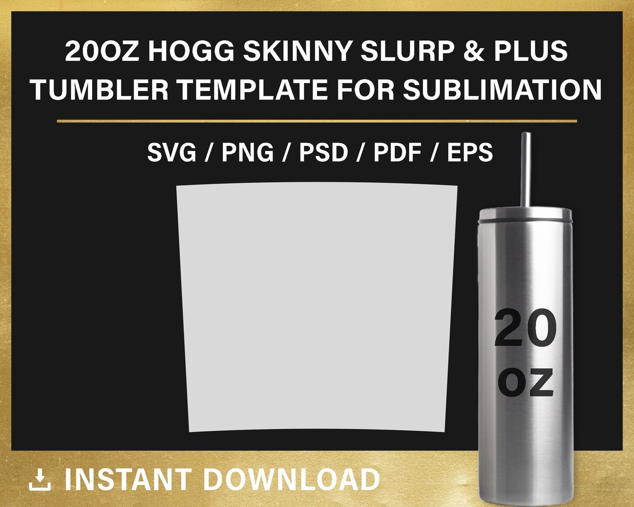 Bundle HOGG Skinny Tumbler BLANK Template 15oz 20oz 30oz Etsy UK