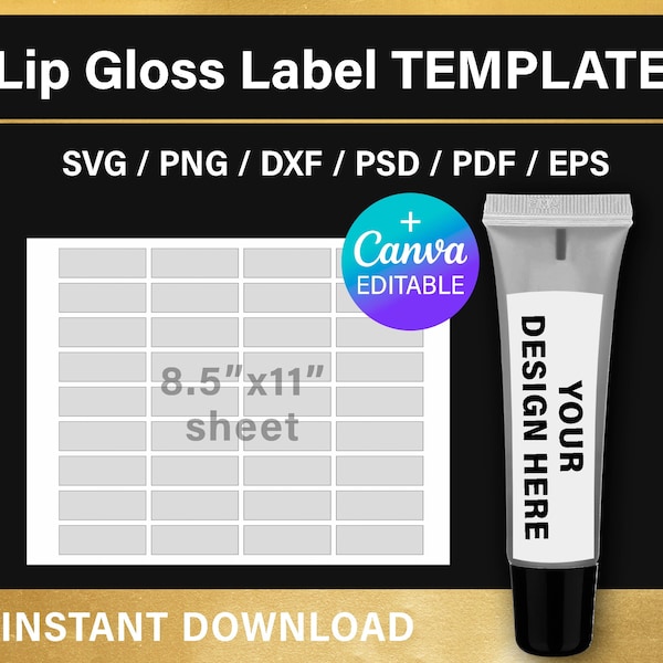 Lip Gloss Labels - Etsy