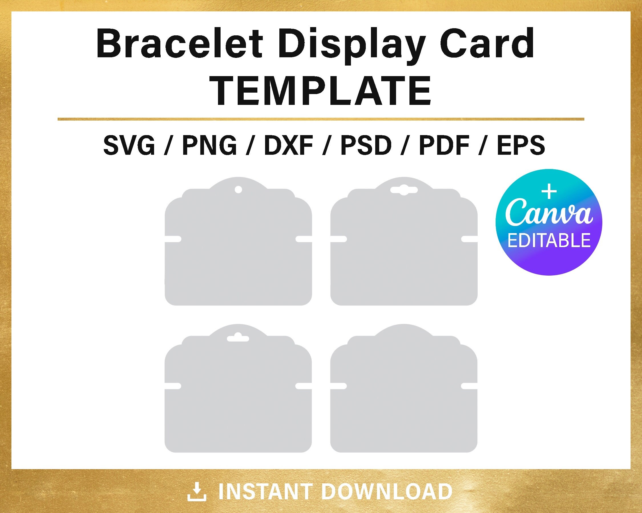 Bracelet Display Card Template. Bracelet Holder Folded -  Canada