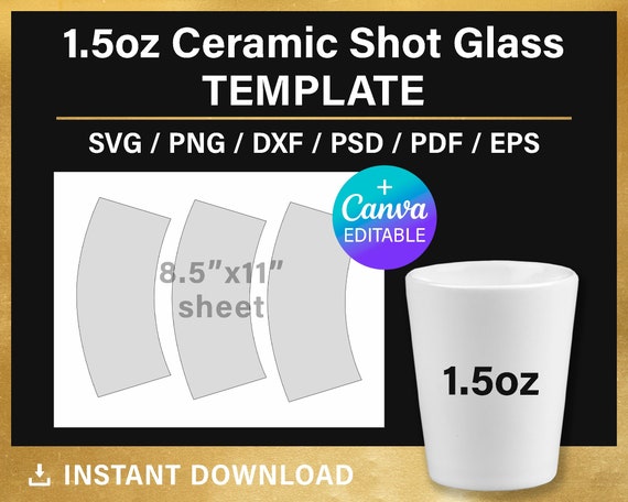 Clear 1.5oz Sublimation Shot Glass