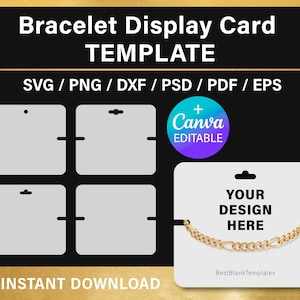Bracelet display card BLANK template