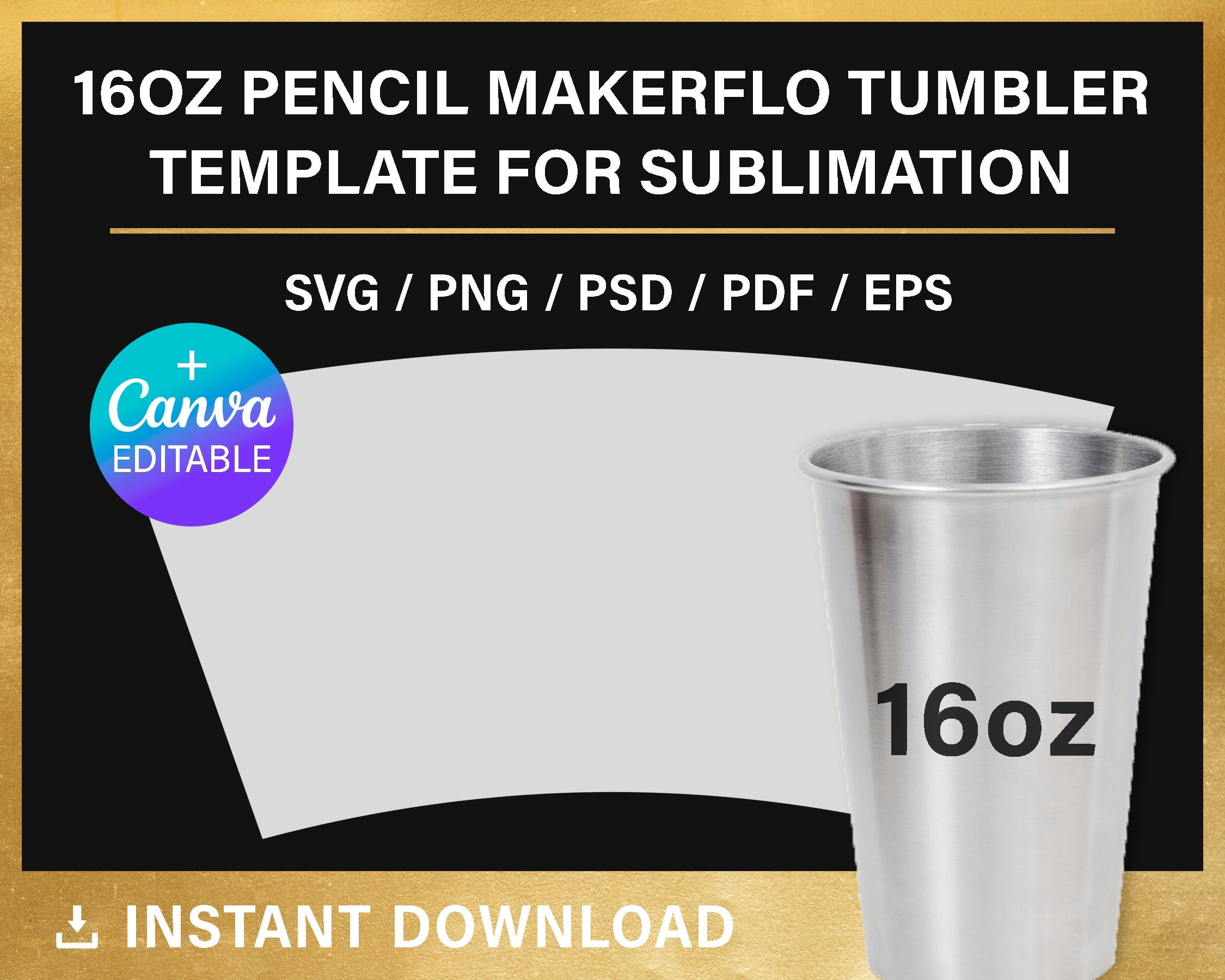 16oz Pencil Tumbler (Pack of 10)