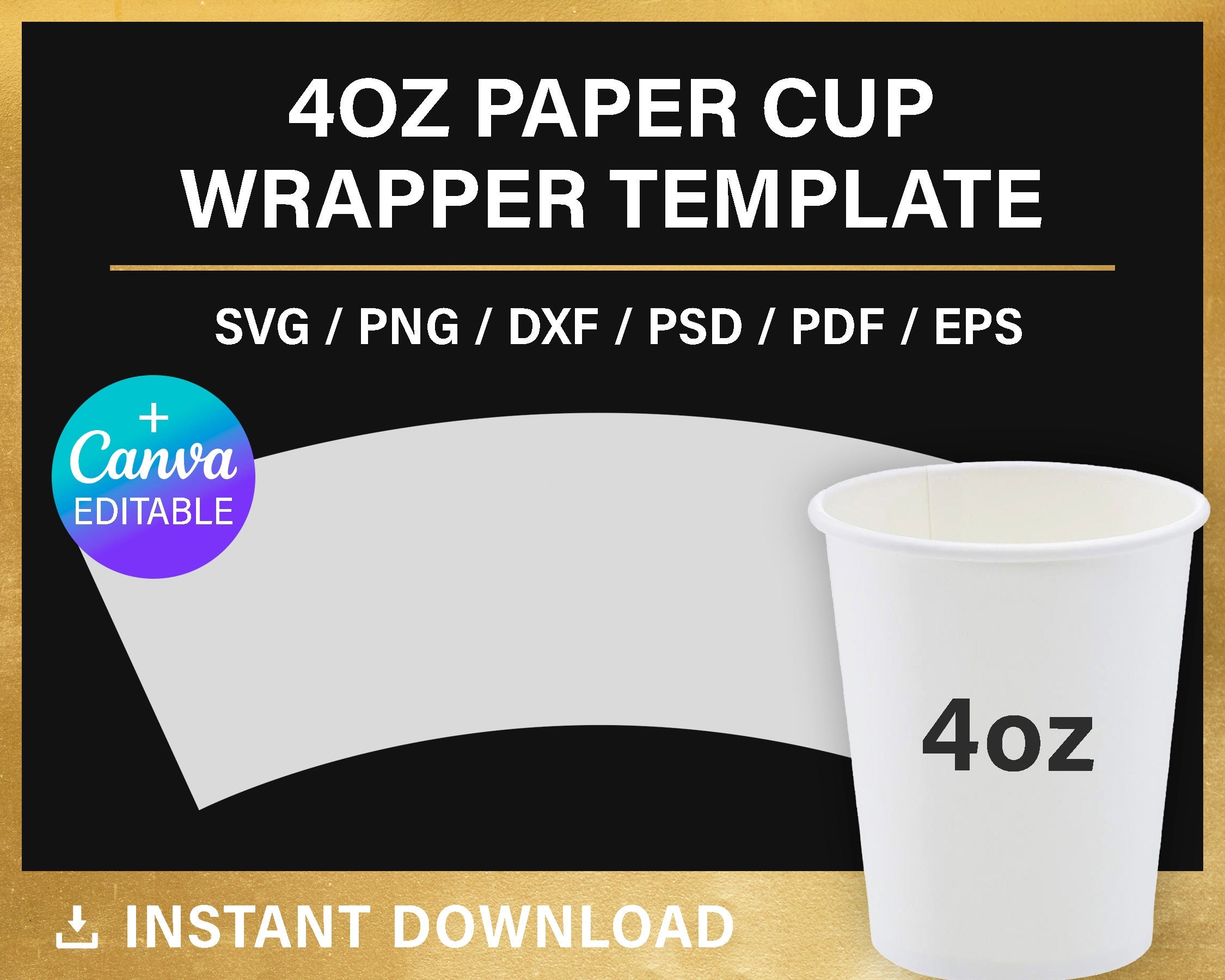 4oz Paper Cup BLANK Template Full Wrap Styrofoam Coffee Cup Etsy 4oz Paper Cup BLANK Template Full Wrap Styrofoam Coffee Cup Etsy