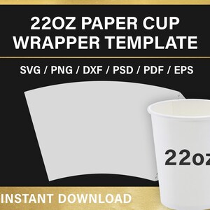 Bundle Paper Cup BLANK Template 4oz 8oz 9oz 12oz 16oz - Etsy