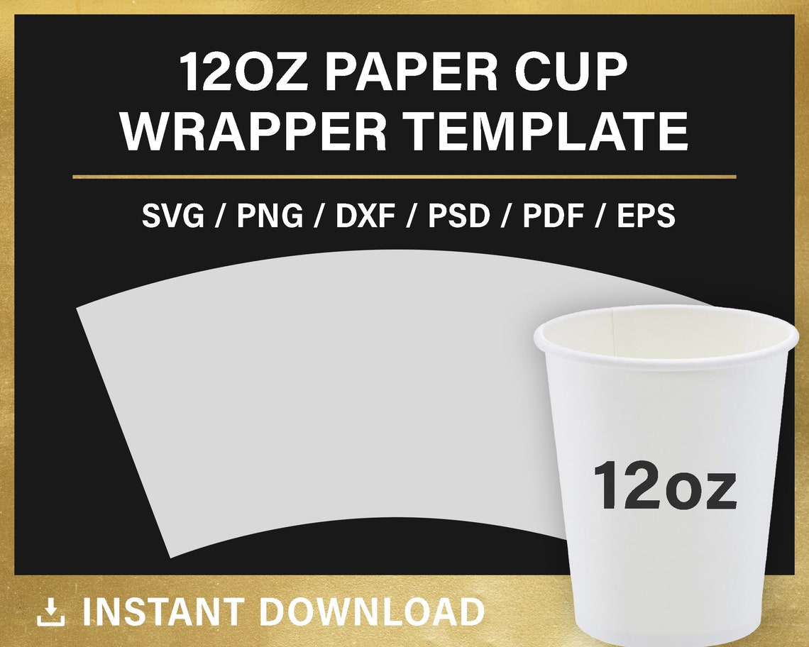 Bundle Paper Cup BLANK Template 4oz 8oz 9oz 12oz 16oz Etsy