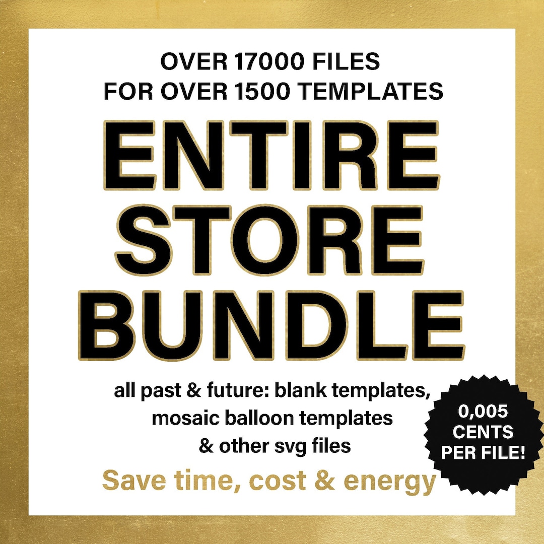 Entire Shop Bundle, Blank Templates, Sublimation, Mosaic Balloon ...