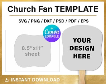 paddle fan, BLANK template, church, wedding paddle fan, printable, svg, png, psd, Canva, Cricut, instant download