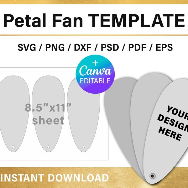 Petal Fan Template - Etsy
