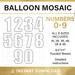 Printable Mosaic Frame Balloon BUNDLE All Numbers All - Etsy