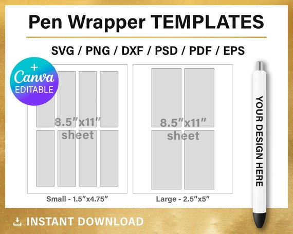 Pen Wrap SVG – DIY Craft Tutorials