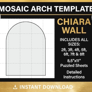 Chiara Wall Template, Chiara Backdrop, Mosaic Template, Arch Marquee, DIY, 2ft, 3ft, 4ft, 5ft, 6ft, 7ft, 8ft, PDF, instant download