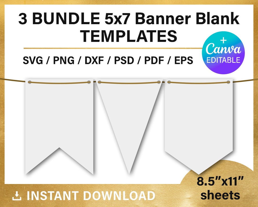 Blank Banner Template, BUNDLE, Spearhead Edge Flag Banner, Dove Tail ...