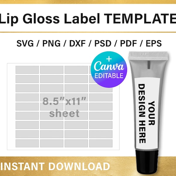 Lip Gloss Labels - Etsy