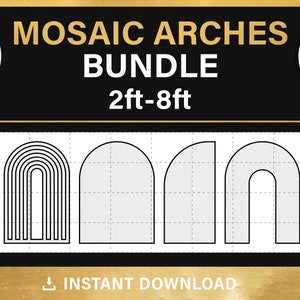 Arch Backdrop Template, BUNDLE, Chiara, Arch Prop Mosaic Template, Archway Marquee, DIY, cut and trace, PDF, instant download