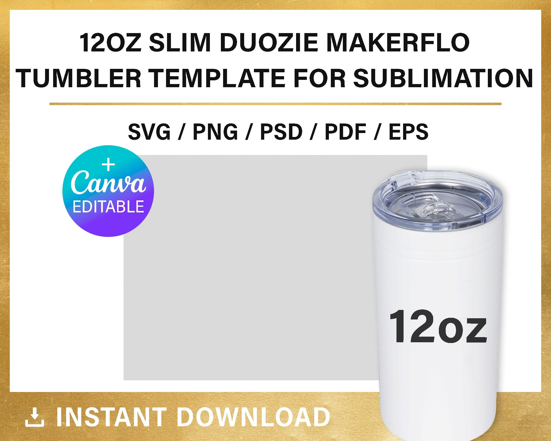 Makerflo 12 oz, 25 Pack Thick Duozie Sublimation Blank Tumbler, Craft  Vinyl, White Color