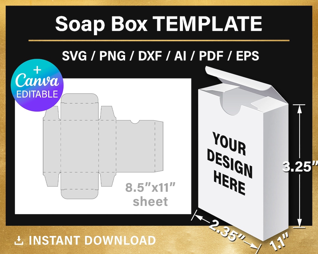 Soap Box Template, Soap Box Packaging, DIY, Custom, Png, Canva, Svg Soap Box Template, Soap Box Packaging, DIY, Custom, Png, Canva, Svg