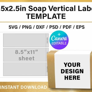 Soap Bar Wrapper Blank Template, 3.5 x 2.5 inches, DIY, Vertical Soap Label, Canva, Cricut, svg, png, psd, instant download